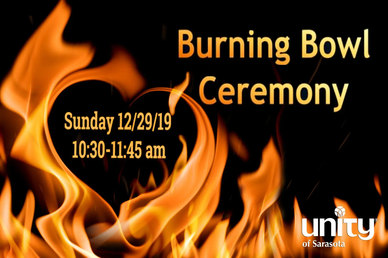 Burning Bowl Ceremony at Unity of Sarasota Unity of Sarasota