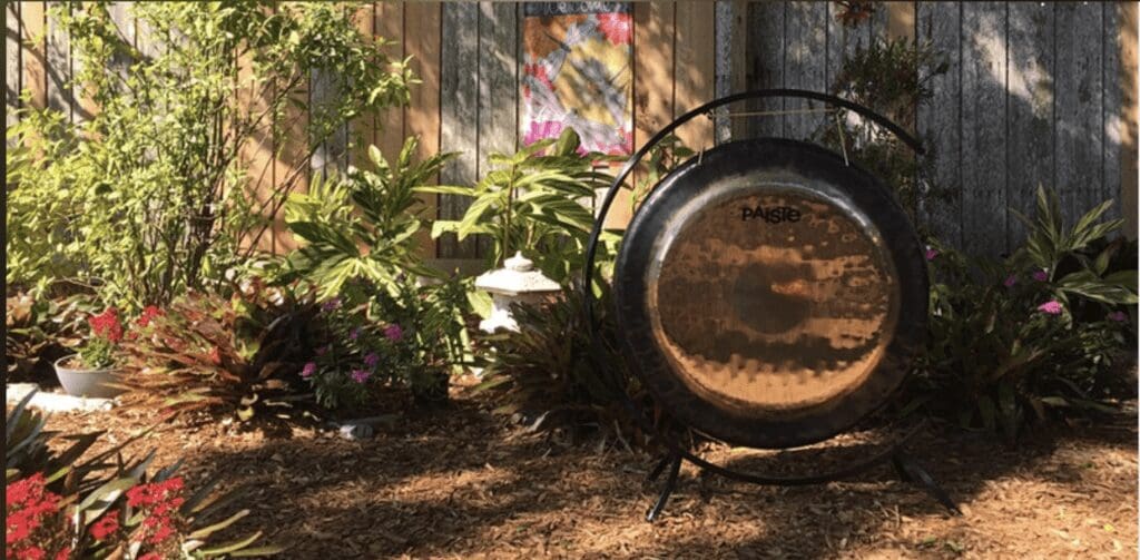 Gong in the Garden at Unity of Sarasota's Labyrinth