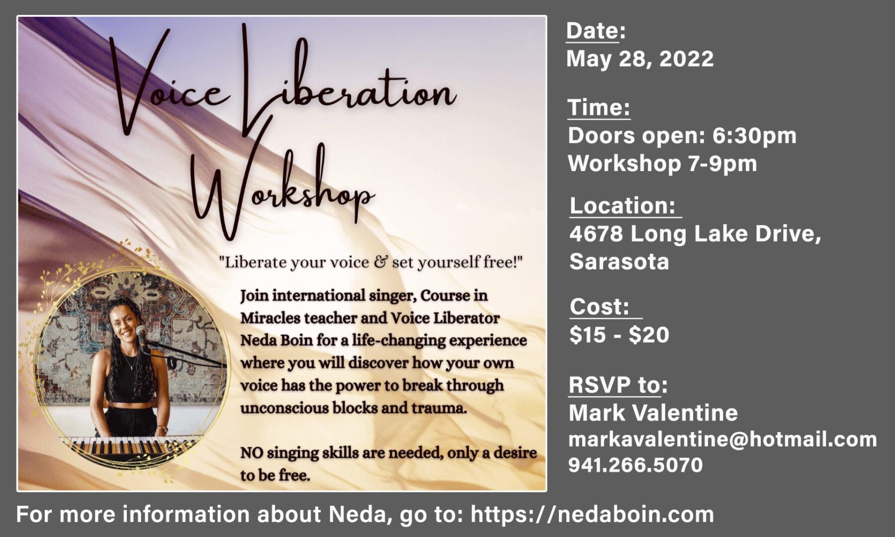 Neda Boin Voice Workshop
