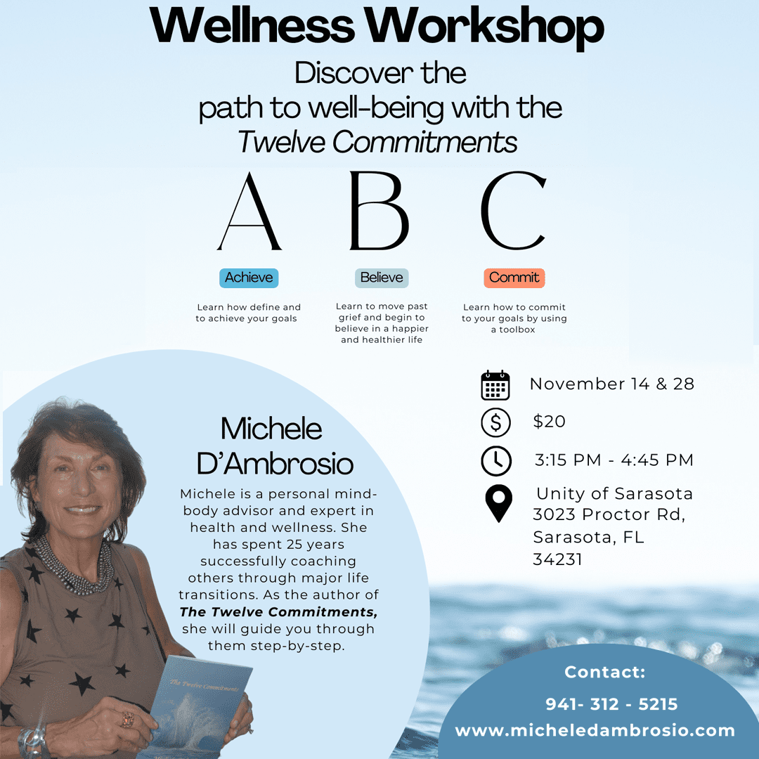 A poster of wellness workshop.