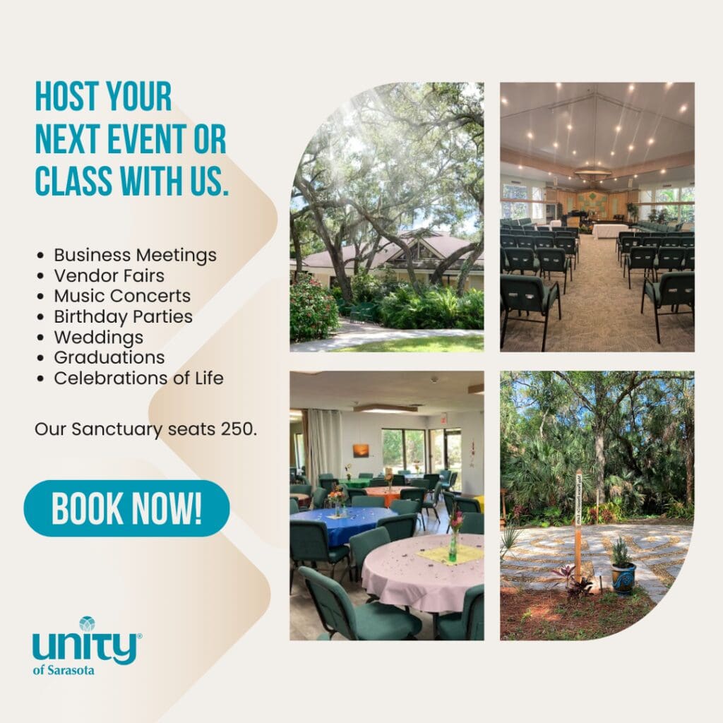 Promote your next event or class with Unity's versatile event spaces.